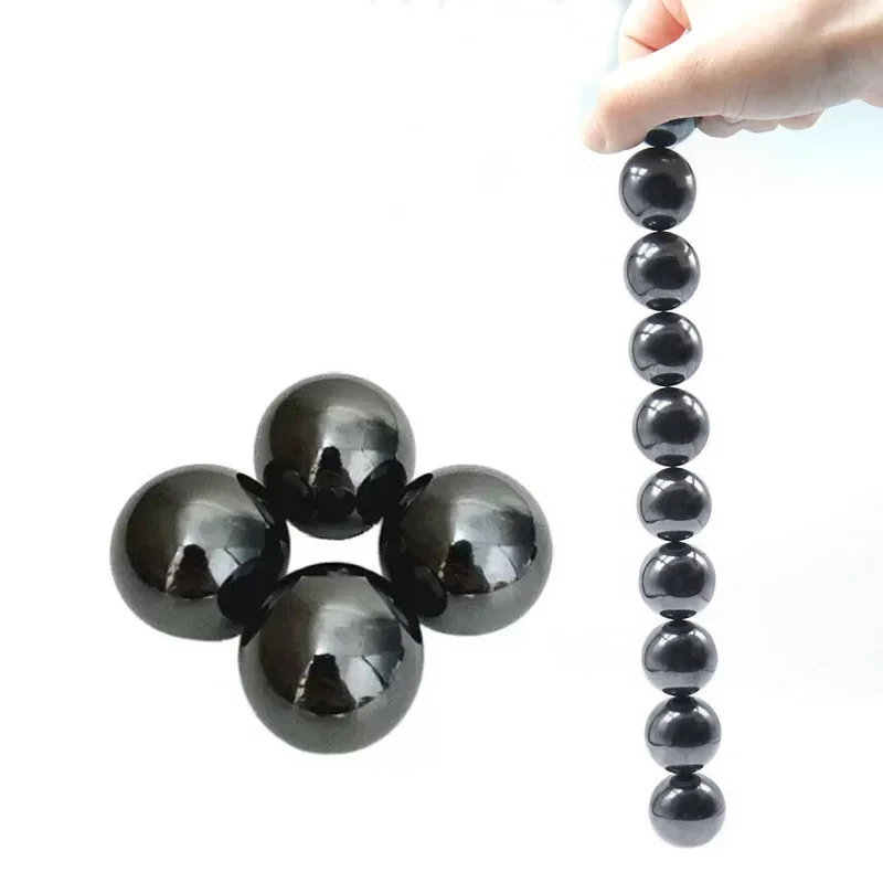 10-30mm Strong Magnetic Large  Magnet Ball Beads Bracelet Stress Relieving Stone Natural Hematite DIY Home Decoration Gift