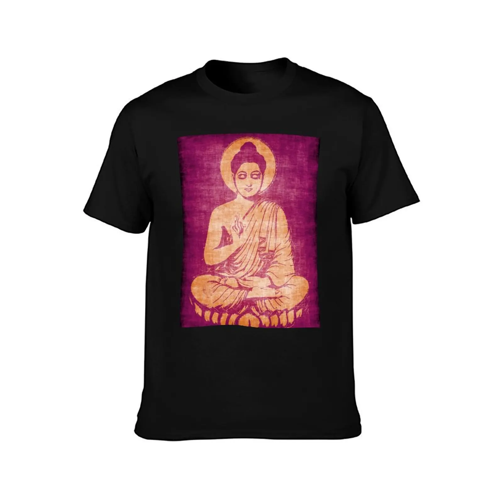 BUDDHA-5 T-Shirt, Summer Casual Cotton Tee, Oversized Streetwear Tops, Vintage Graphic Print, Loose Fit Short Sleeve