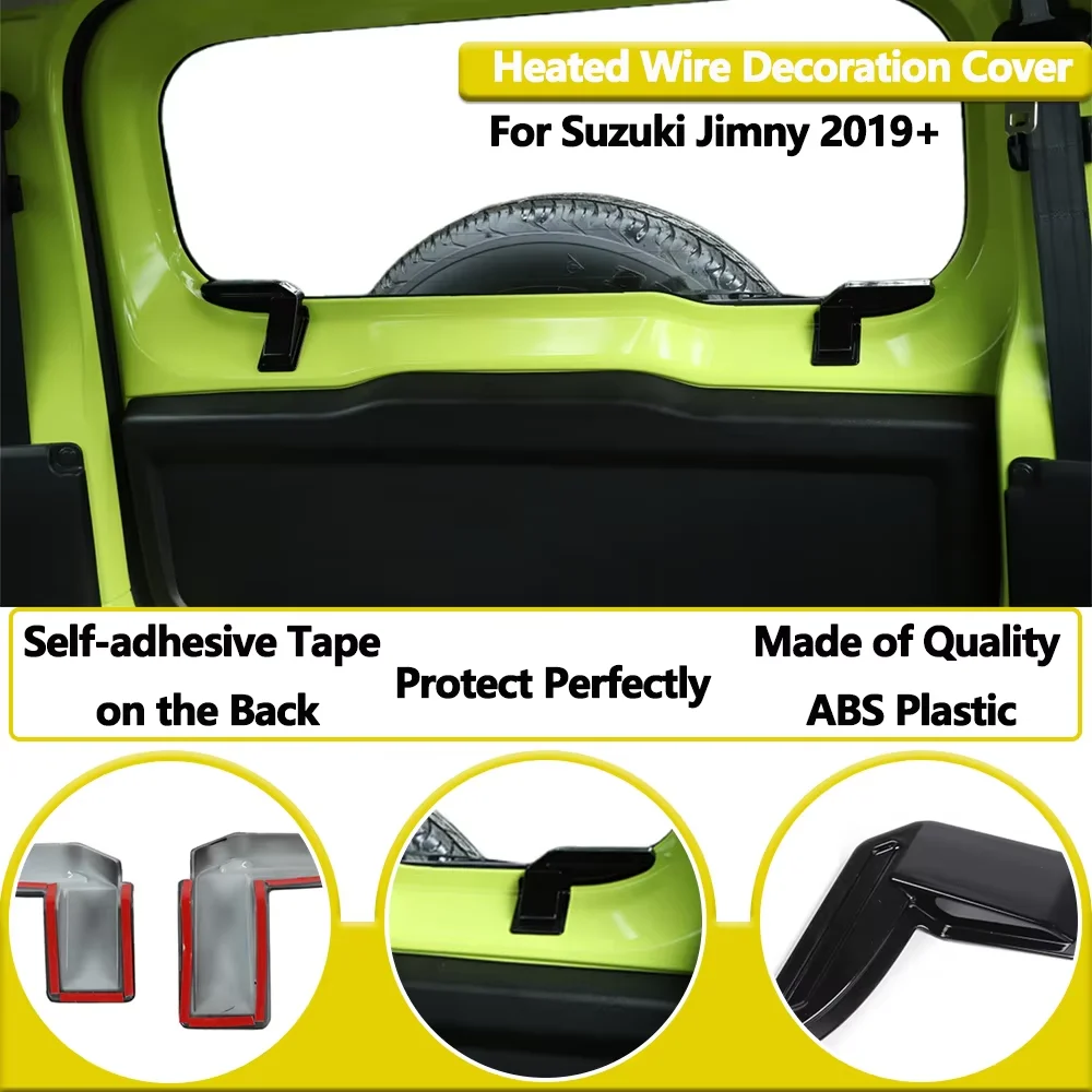 Tailgate Screw Cover Windshield Heating Wire Protector for Suzuki Jimny Sierra JB64 JB74 2019-2025 Interior Accessories ABS