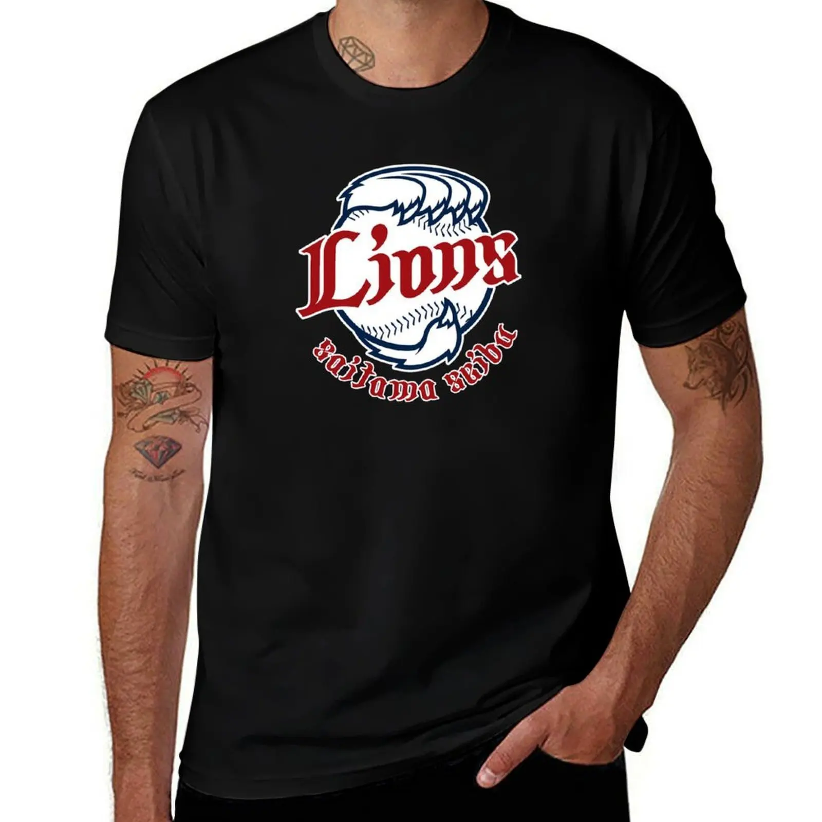 Saitama Seibu Lions T-Shirt Casual Soft Cotton Short Sleeve Tee T-Shirt