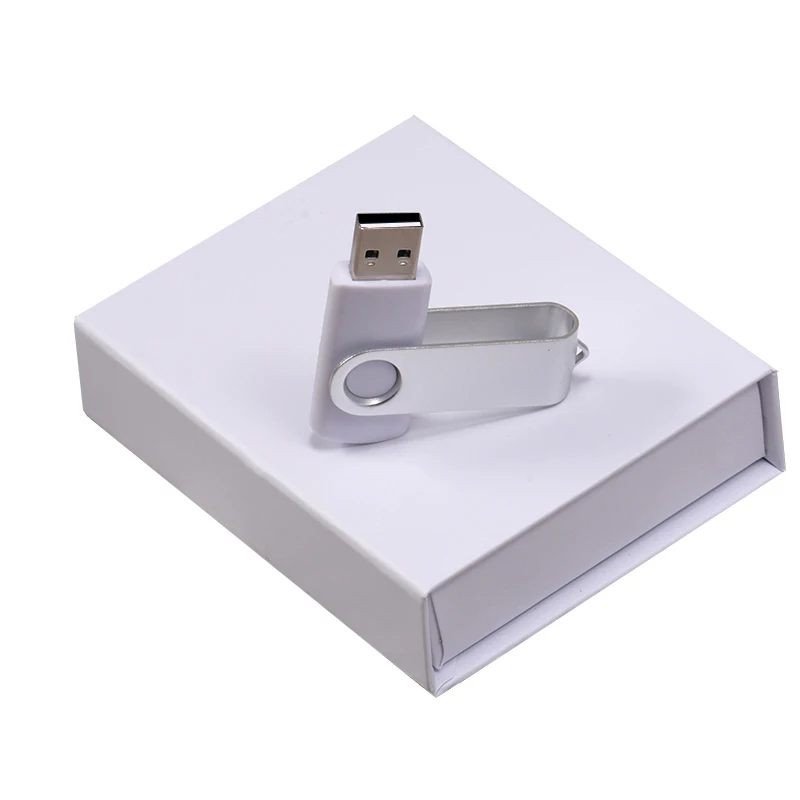 Gift Box Custom The Logo for Free Pen Drive Real Capacity USB Flash Drives Black Memory Stick Color Printing 64GB/32GB U Disk