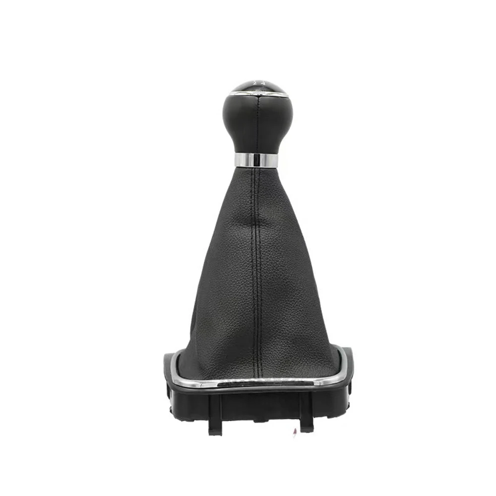 5/6 Speed Stick Schaltknauf mit Leder Boot Kragen Fall für Volkswagen VW Golf 5 V MK5 MK6 Jetta R32 2004-2014 Auto-Stying – Detail 12