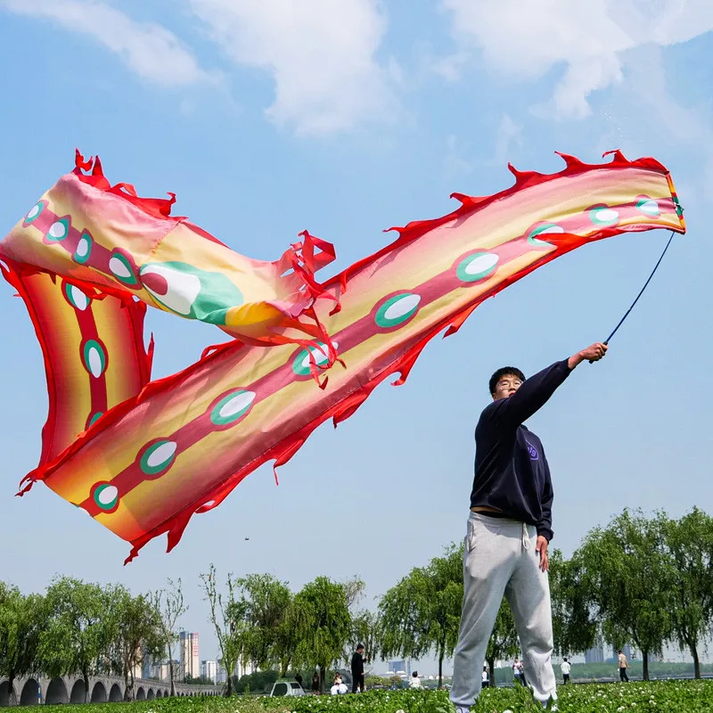 200 Styles Chinese Colorful Dragon Dance For One Person Pole Stick Dancing Dragon Prop Stage Performance Fitness Gifts Customize