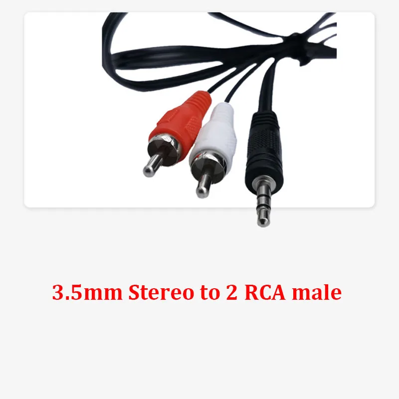 

3.5mm to Dual RCA Audio Cable - Stereo Male to 2RCA Male Splitter Aux Cable For TV Sound Laptop Mp3 Speakers