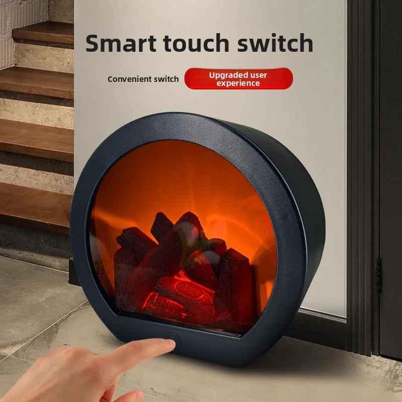 LED الفحم الموقد ضوء مواقد النمط الأوروبي مقلد ديكور ليلة ضوء الرجعية جو ديكور المنزل #1