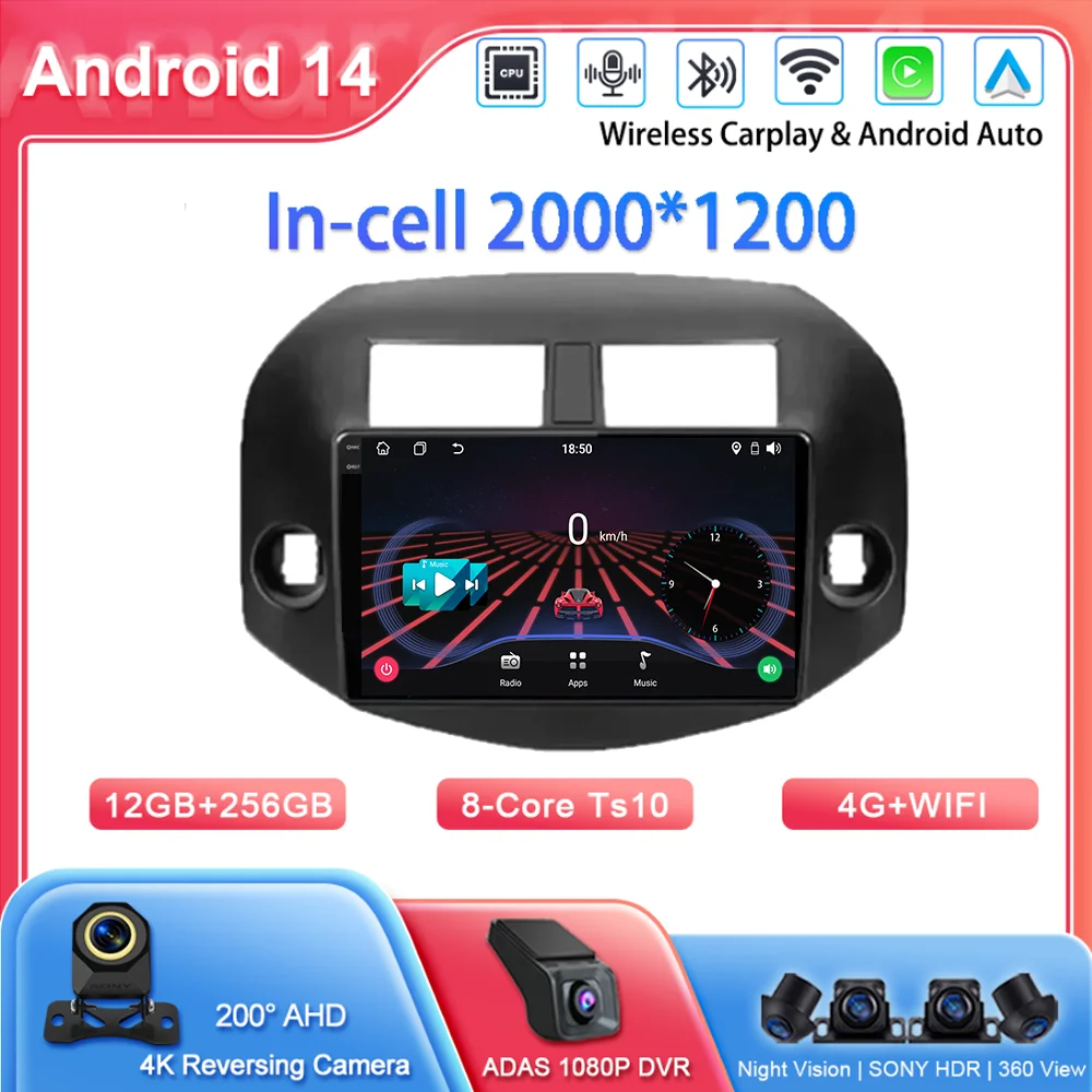 

Android Car Radio Stereo GPS Navigation For Toyota RAV-4 RAV4 3 XA30 2005-2013 Auto Multimidia Video Player 4G Carplay 2DIN DVD