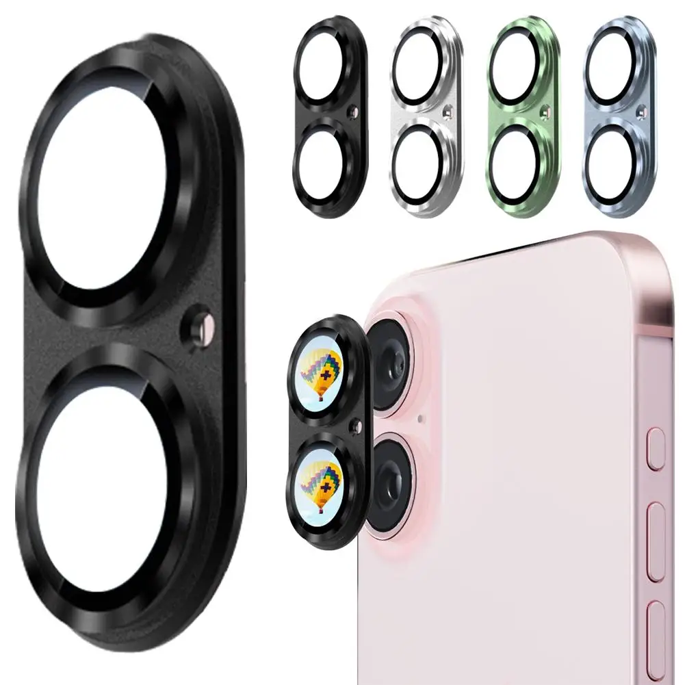 For IPhone 16/16Plus Integrated Metal Lens Protective Phone The Is Film Camera Covered Film Mobile Rear Lens Accessories Fu G4H2