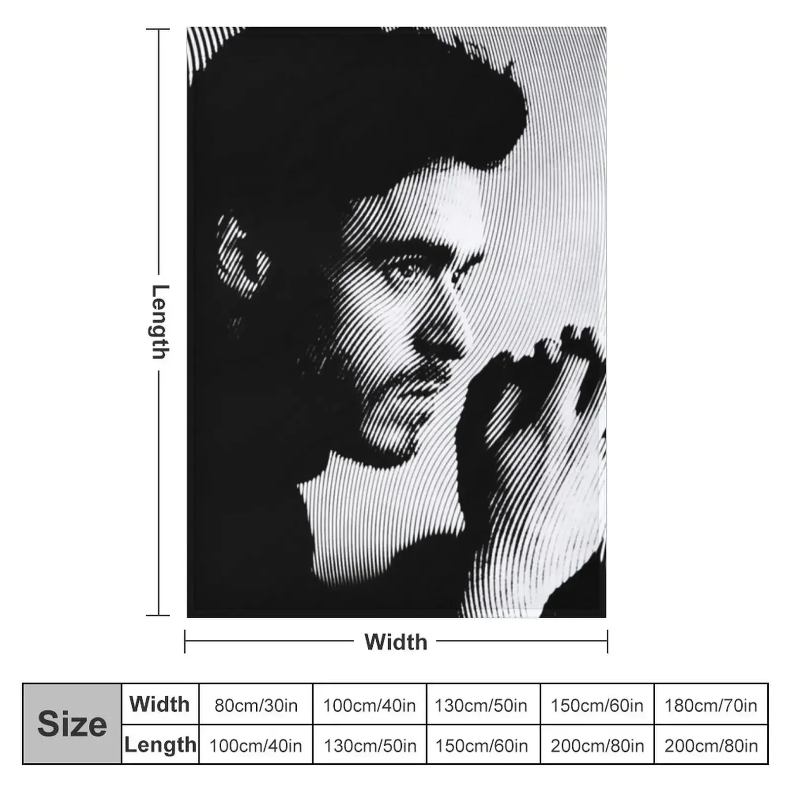 New Black & White Portrait Of Richard Madden Throw Blanket Cute Plaid Custom Blankets For Sofas Nap Cute Sleeping Bag Blankets