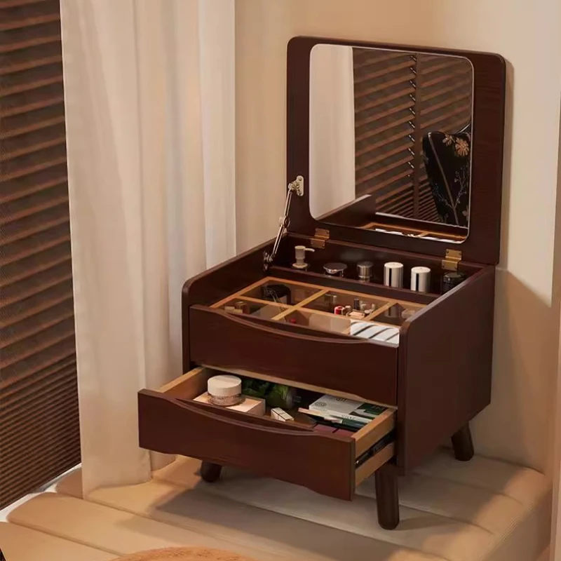 

Solid wood dressing table bedside table integrated cabinet Dressing table Makeup vanity makeup desk dresser nightstand Furniture