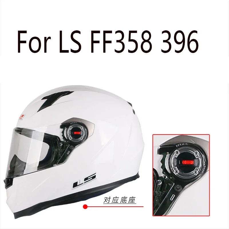 Lensa helm LS FF358 396, pelindung helm motor Anti angin siang dan malam, lensa diperkuat PC tahan angin