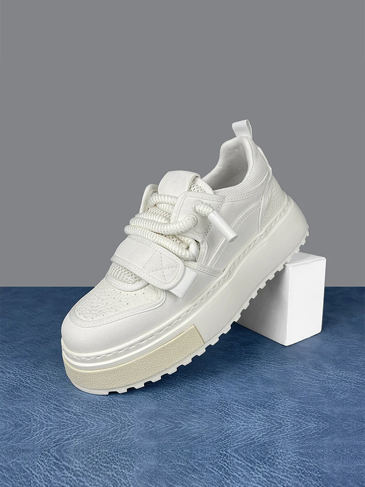 

Мужские повседневные спортивные туфли весна-лето 2025: модные, дышащие, удобные, на шнуровке, из кожи, с увеличенной подошвой