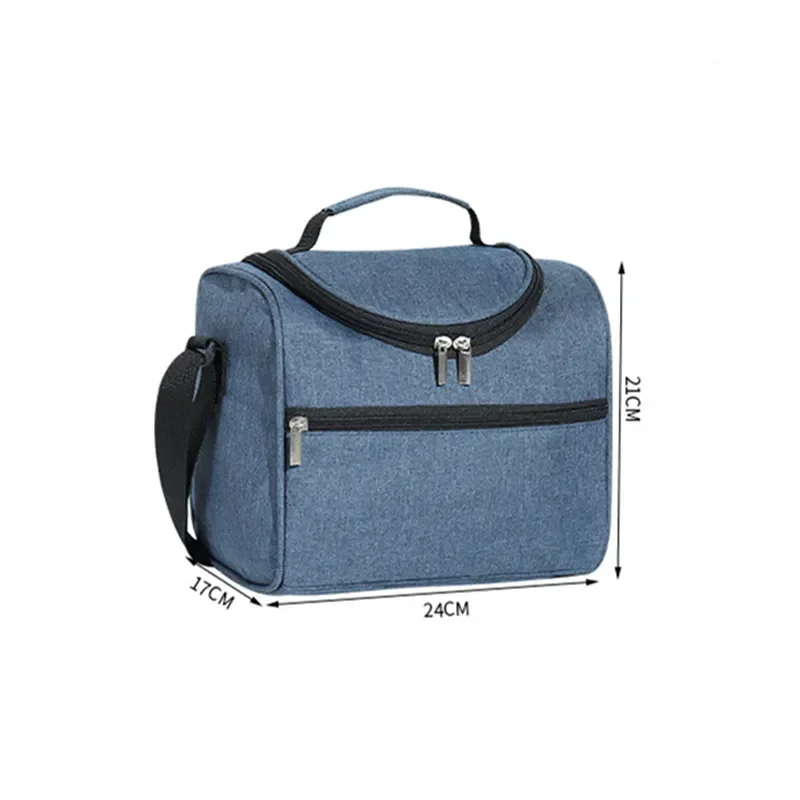 Large Capacity Lunch Bags Square Thermal Portable Cooler Bag Insulated Food Bags for Work School Picnic Bento Bags with Zipper