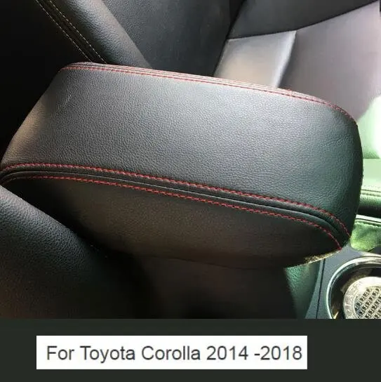 

For Toyota Corolla 2014 2015 2016 2017 2018 Microfibre Leather Center Armrest box Case Cover Car interior accessories