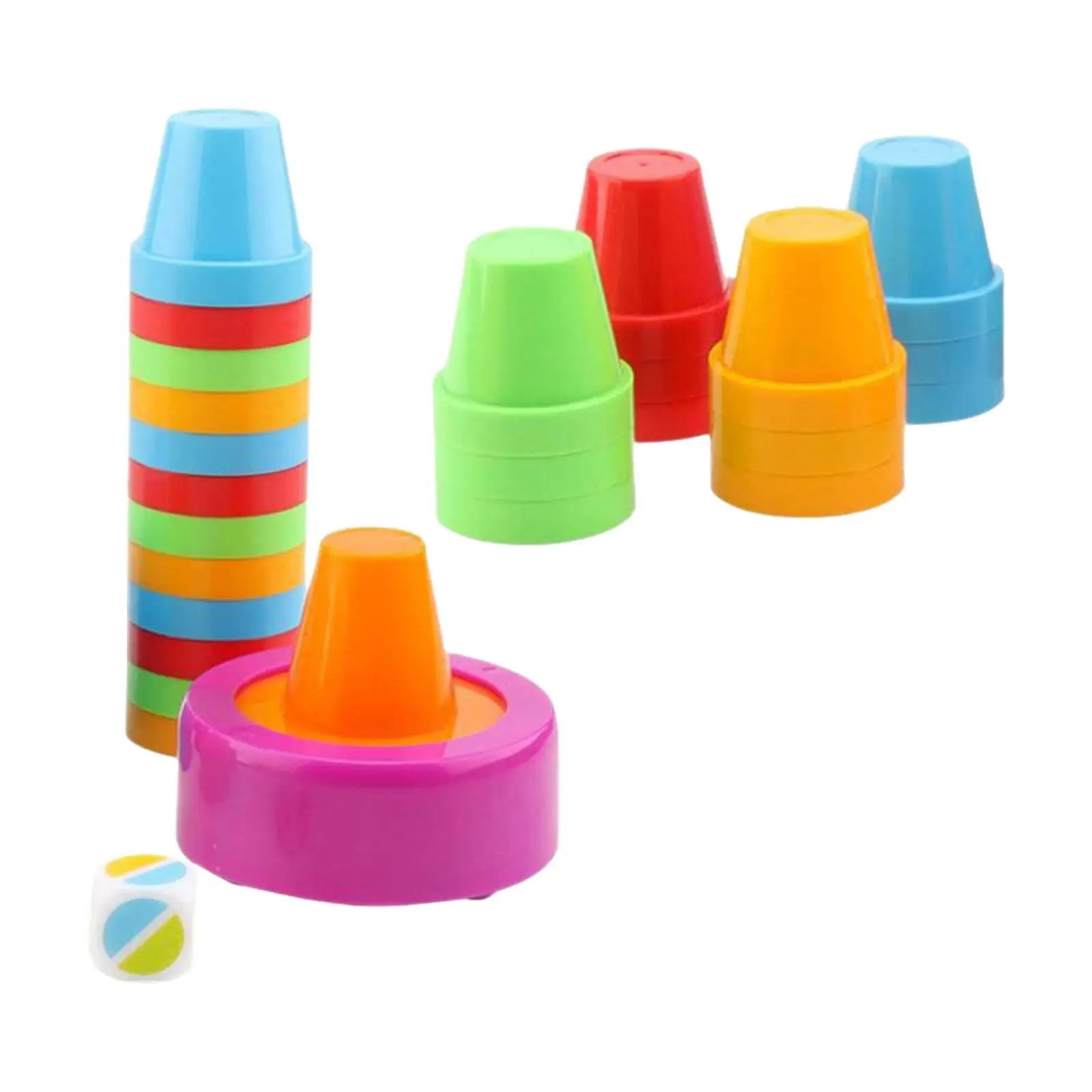 24 pezzi tazza impilabile per bambini Montessori riconoscimento del colore abilità pratica nidificazione tazze impilabili smistamento giocattoli bambini di età compresa tra 0-3 anni