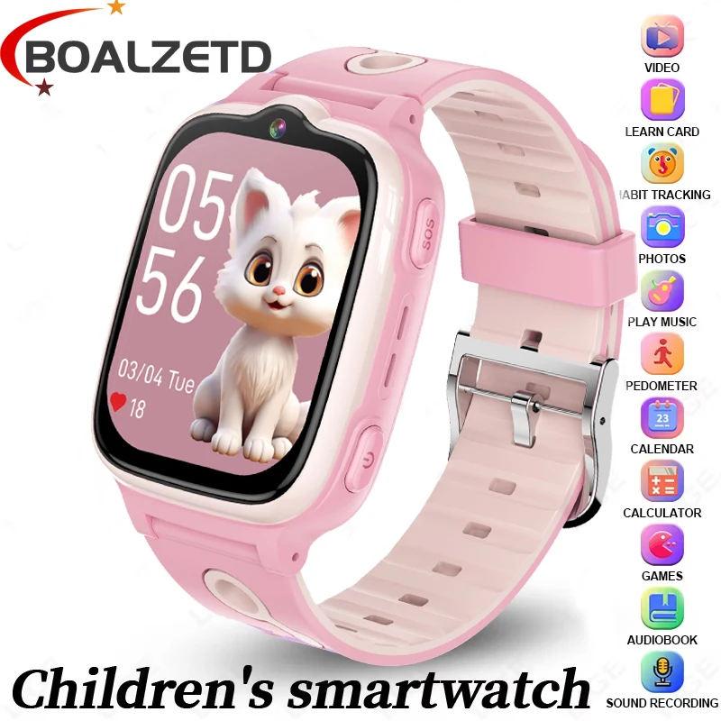 

2025 Kids Smart Watch Sim Card Smartwatch Children GPS LBS WIFI positioning Sos Call Phone Camera VoiceChat Photo Boy Girl Gift