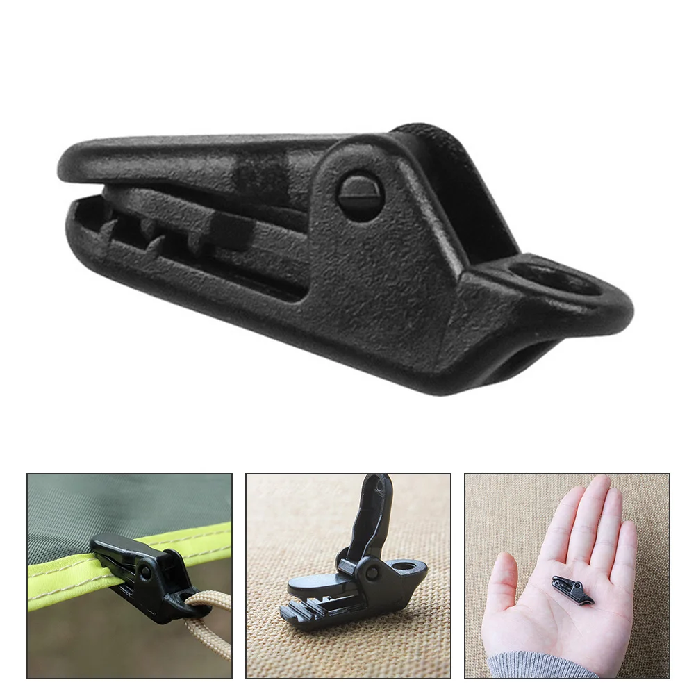 20Pcs Camping Tent Clips Waterproof Lightweight Fastener Clamps for Outdoor Tarp Shelter Hiking Mounting Clip Portable Tent