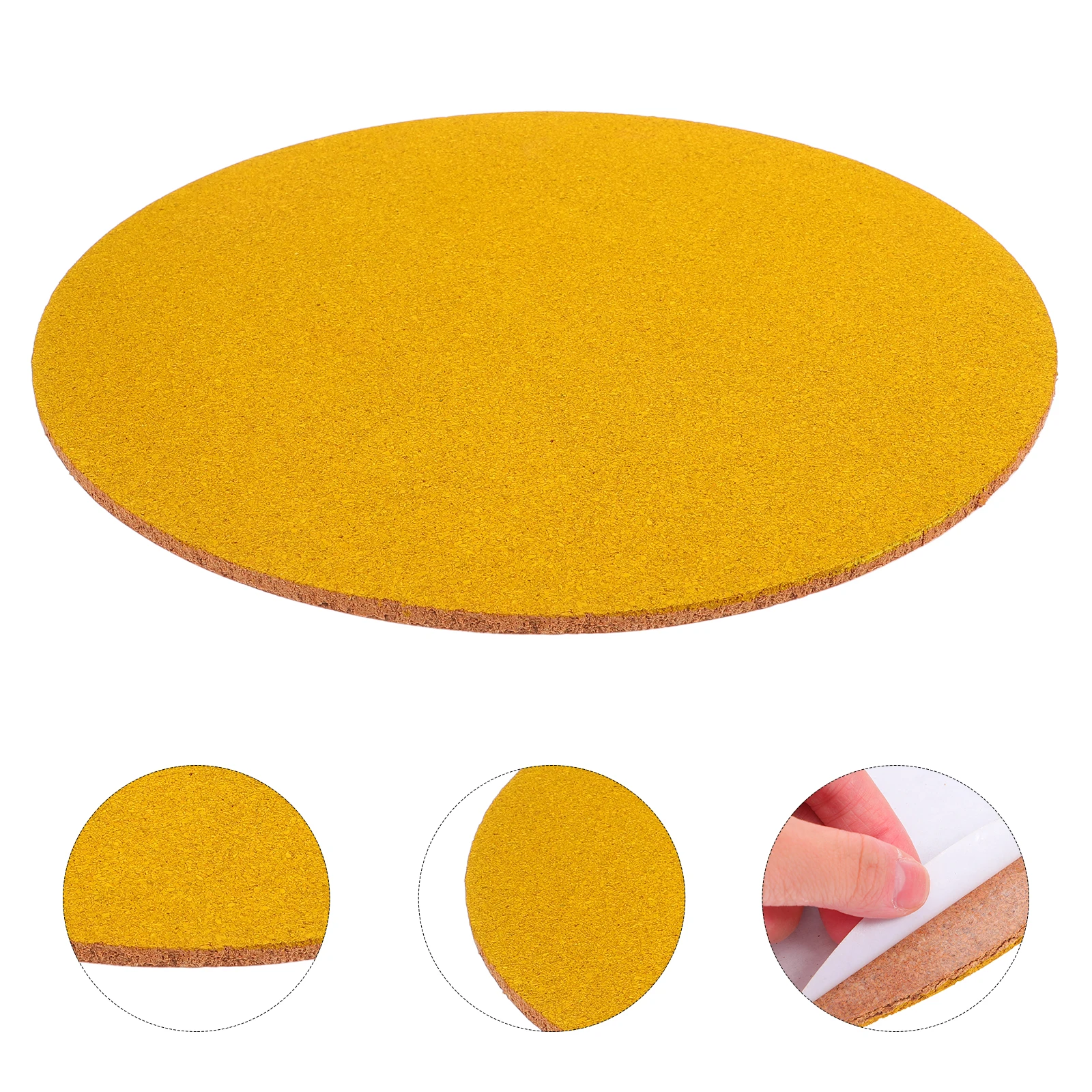 

Round Bulletin Board Decorative Self-Adhesive Cork Flat Display Memo Wall Organizer For Office Home School Multi-Photo Notice