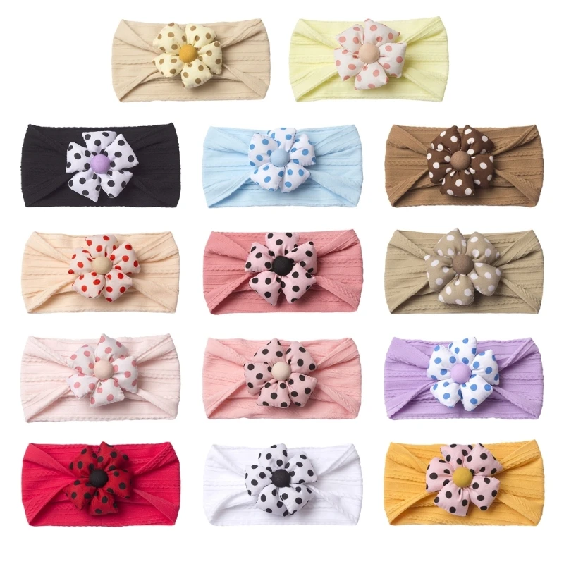 

Flower Baby Headband Newborns Photography Hairband Infants Girls Headwear Fashionable Turban Headdress Shower Gift