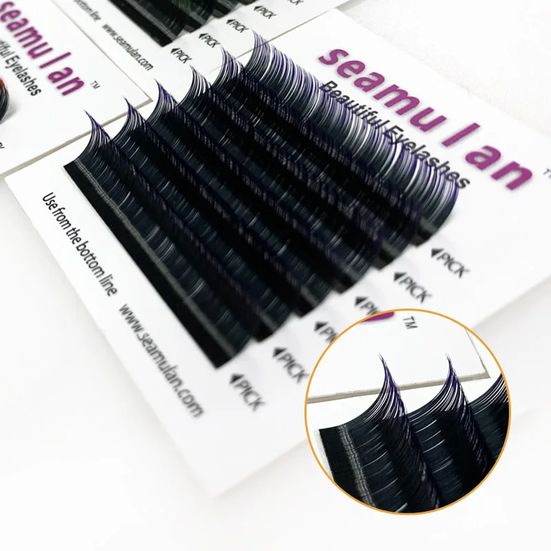 Colored Lashes Ombre Eyelashes Extension Individual False Mink Lashes Purple Brown Red Eyelash Extension