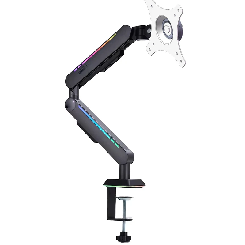 Adjustable Monitor Stand Height & Angle 360° Swivel VESA Bracket for 13-27 Inch Screen Desktop Holder