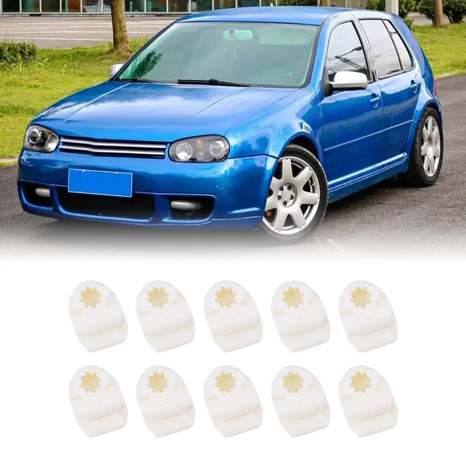 Compatibility For R32 Car Brake Hose Clips Long-lasting Reliability Safety Enhancement White Car Maintenance For Golf