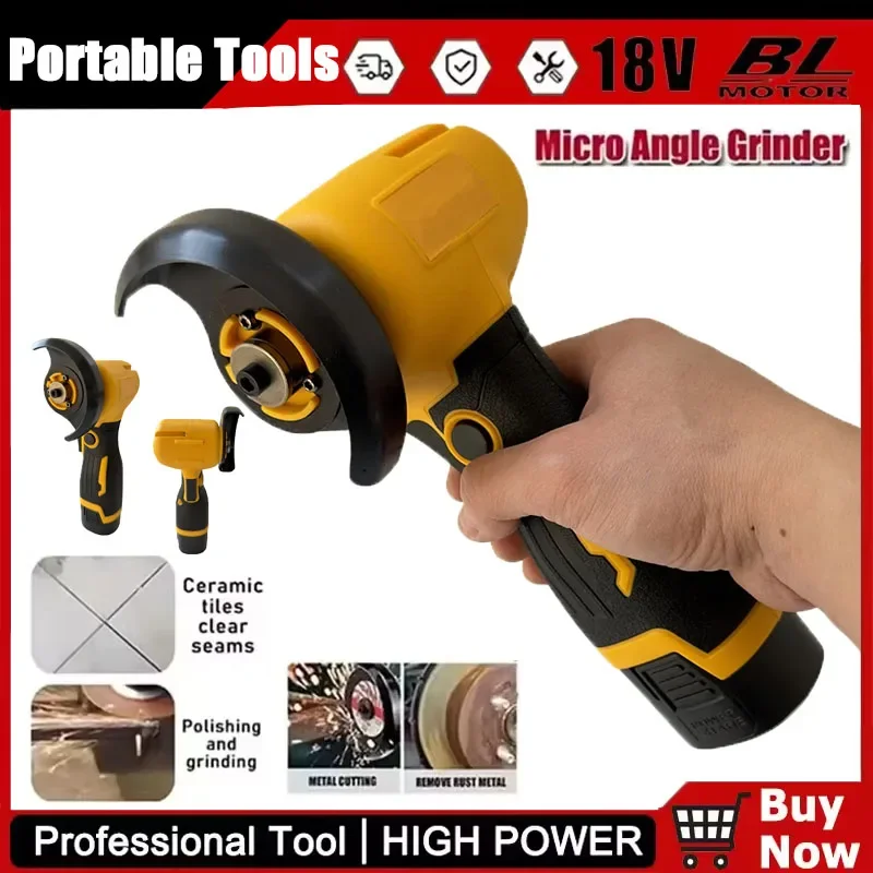 

For Dewalt Micro Angle Grinder Brushless Electric Angle Grinder for Diamond Cutting Wireless Power Tool For 18V Battery