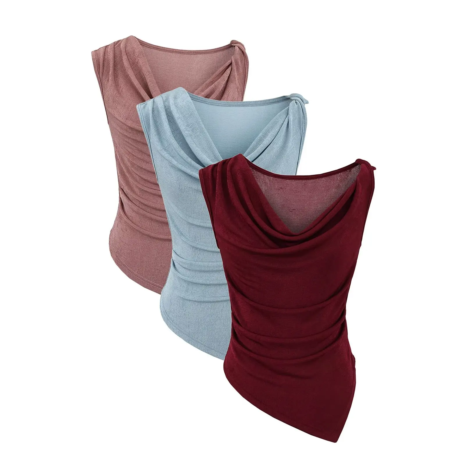 Street Sle Pure Desire เสื้อกล้ามเอวพับเซ็กซี่หรือเสื้อกล้ามสเวลผู้หญิงฤดูร้อนสลิมมิ่งอินเทรนด์เสื้อยืด