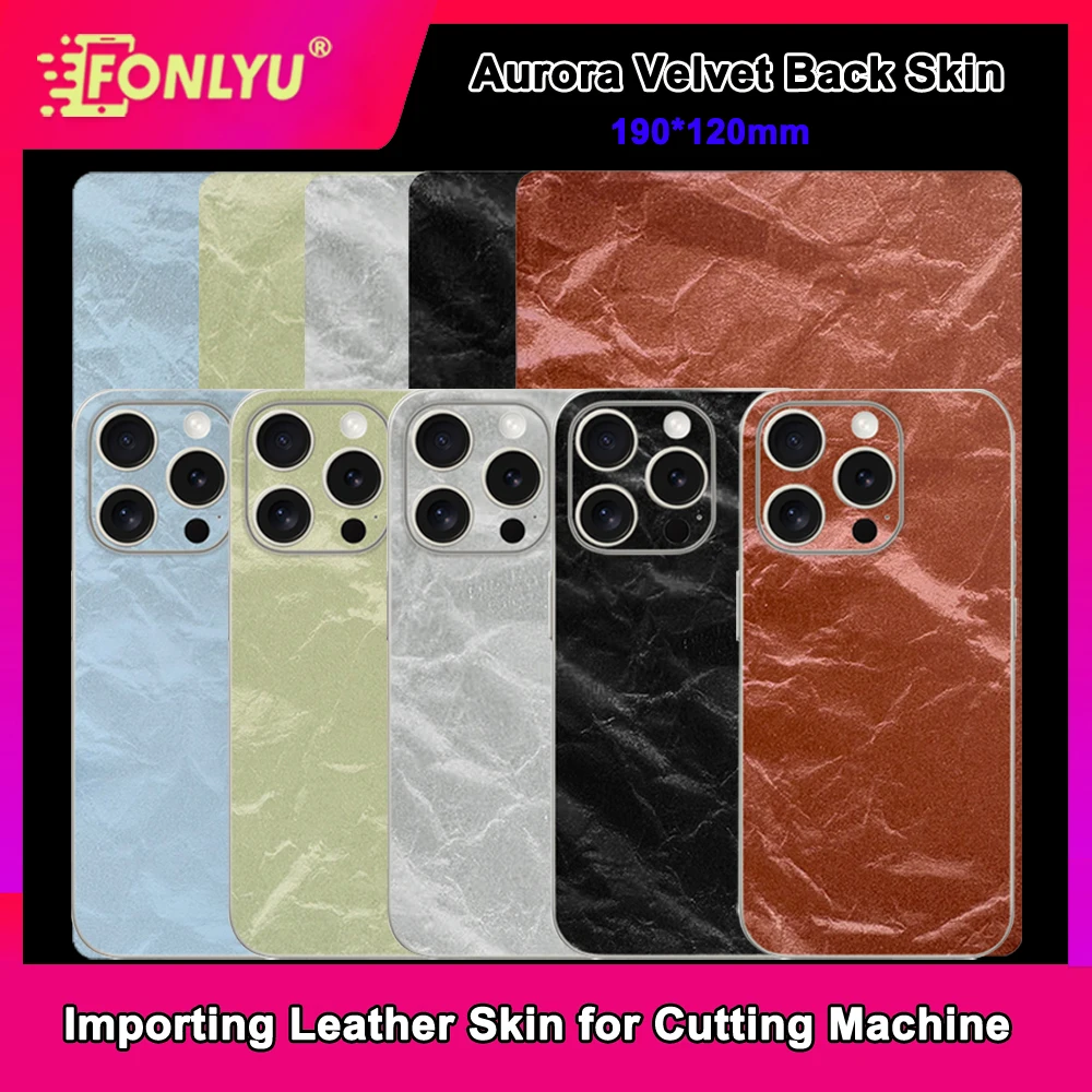 

FONLYU Skin-Feeling Leather Back Film Phone Screen Protector for Cutting Machine Rear Sticker Cover for Back Glass Cover 50pc