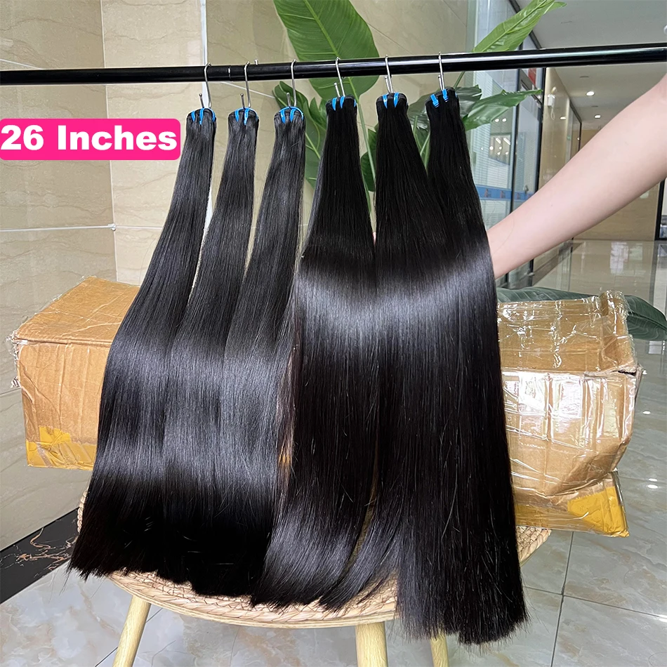 

Натуральные вьетнамские волосы 18A Super Double Drawn, 100% необработанные, прямые, цвет 1B, натуральный черный, в пучках, 10-30 дюймов.