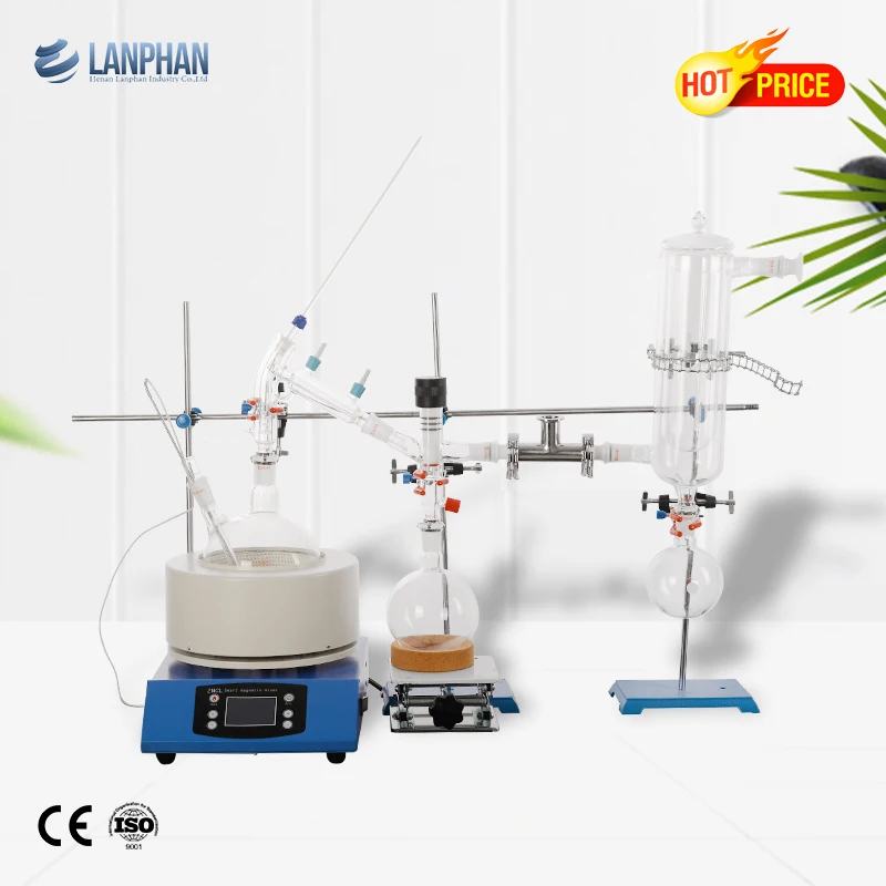 

2l 5l 20l Lab Vacuum Fractional Shortpath Distiller Equipment for Extraction Glass Short Path Distillation Kits