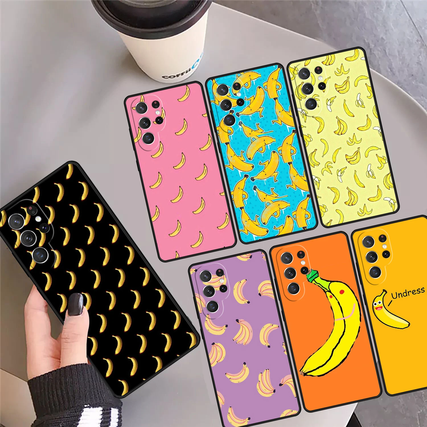 Memes Cartoon Funny Banana Phone Case Cover For Samsung Galaxy S24 Ultra 23 S22 Plus S21 FE S20 S8 S9 S10 Note 10 Pro Note 20