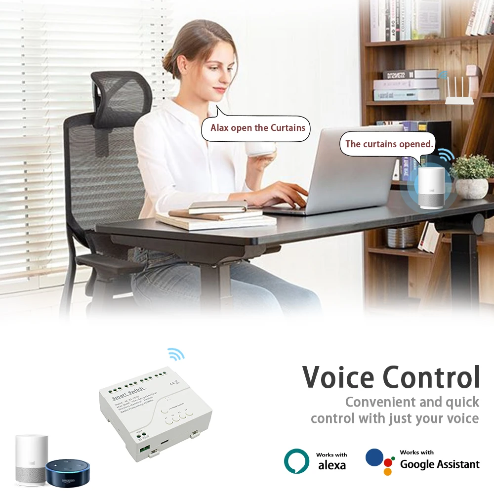 4CH 220V AC/DC 7V-32V WiFi Voice Control Relay Switch Module Home Automation Rele Timer Work For EWelink APP System Alexa