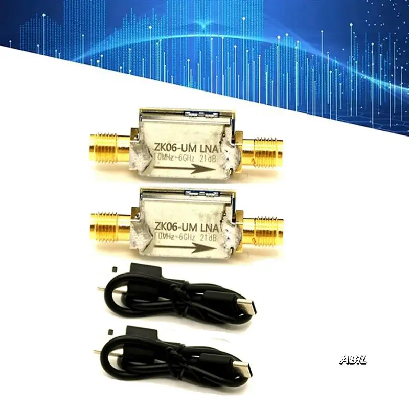 

2-Set ZK06-UM Series RF Power Preamplifiers, Low Noise, 100Khz-6Ghz, USB Interface, 21Db Gain Modules
