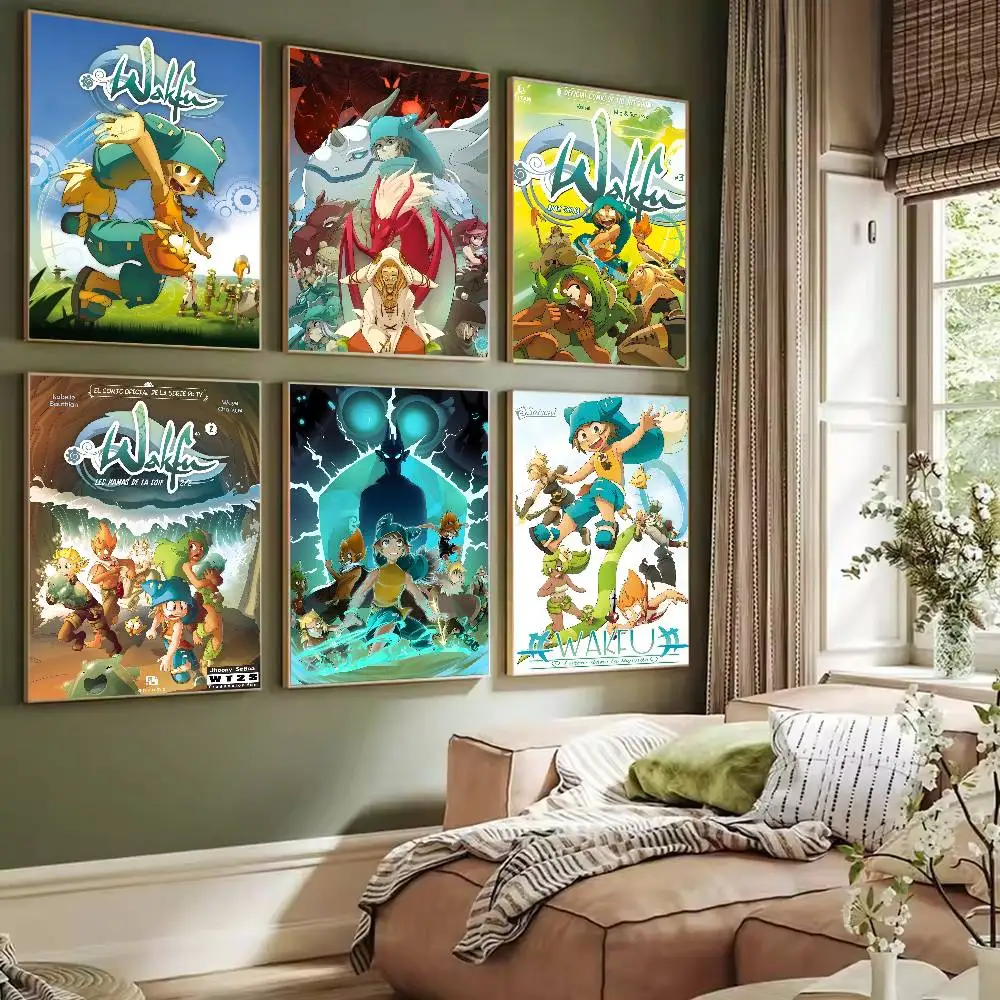 أنيمي W-Wakfu HD ملصق فني ذاتي اللصق مقاوم للماء ورقة ملصق مقهى بار النوم ديكور جدران الغرفة #2