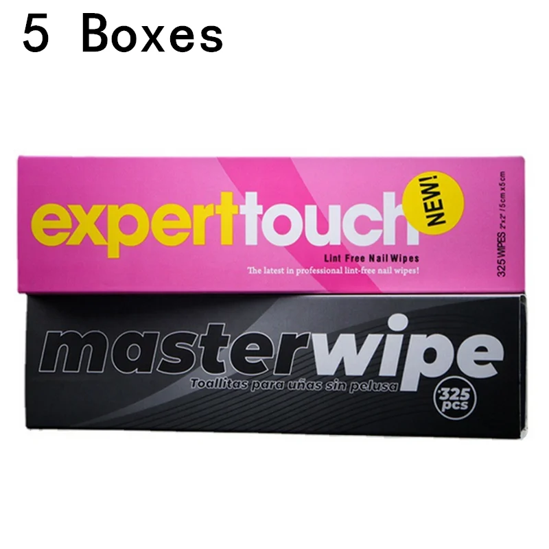 1/2/5 caixas almofada de algodão profissional limpeza de unhas sem fiapos gel polonês removedor de limpeza cosmética limpeza de unhas algodão