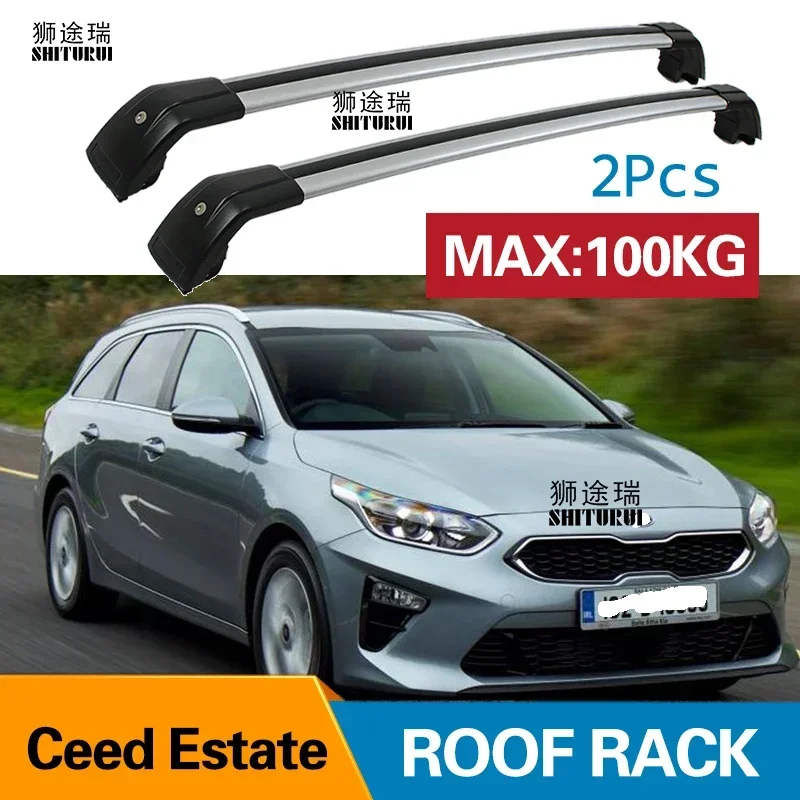 

2Pcs Roof Bars for Kia Ceed Sportswagon Ceed SW Estate 2018- 2023 Aluminum Alloy Side Bars Cross Rails Roof Rack Luggage