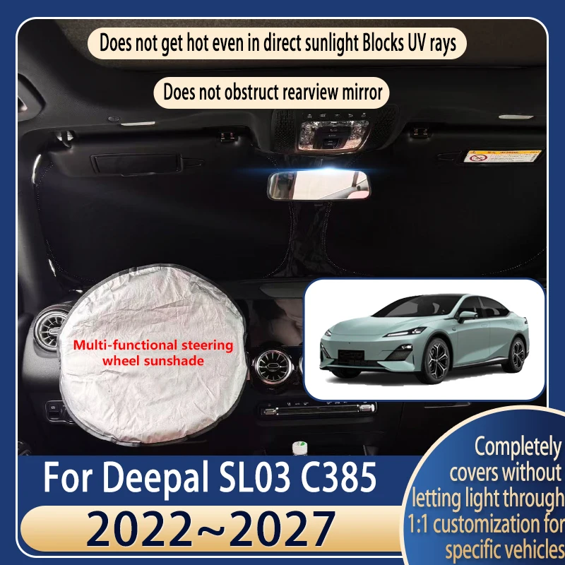 

Steering wheel Car Sun Visor For Deepal SL03 2022~2027 Summer Cooling Auto Accessories Front Windshield Sunshade Heat Insulati