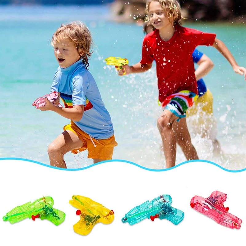 Pistolets à eau transparents pour enfants, mini pistolets à eau, petit Squ343, été, extérieur, plage, piscine, fête, jouet de jeu, 5 pièces, 1 pièce