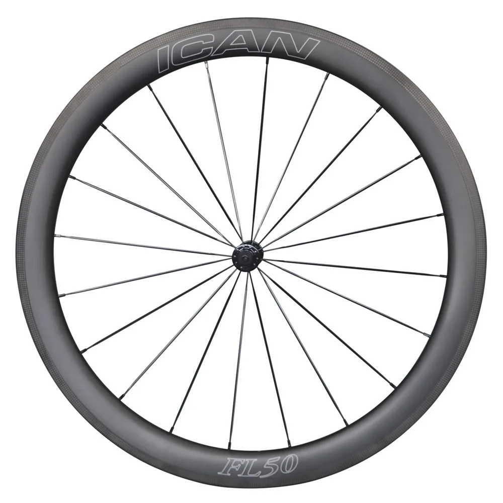 STLF 2 Years Warranty Chinese Ican 50mm Carbon Wheels 700C Clincher Road Bicycle Wheelset