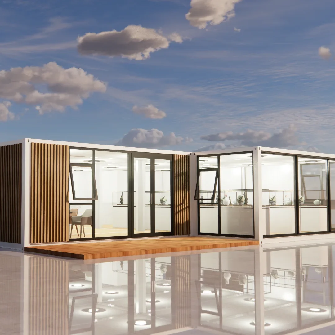 luxury 20ft 40ft prefab modular shipping container retail store building prefabricated shopping mall container house home