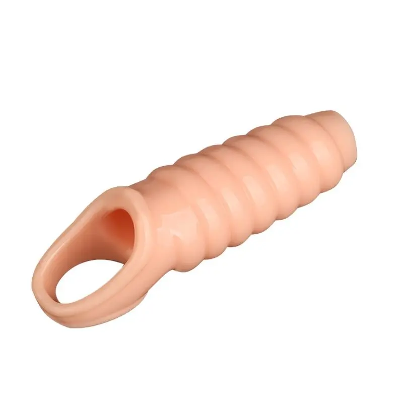 Condones extensores de pene reutilizables para hombres, manga de pene, alargador de pene, Juguetes sexuales, anillo de pene, extensor de pene