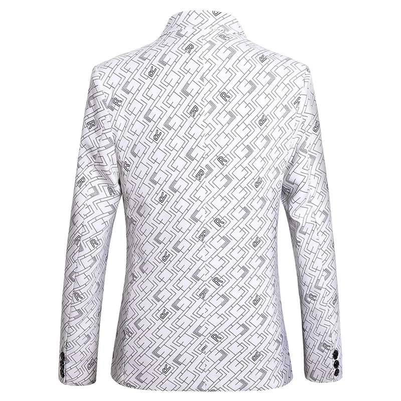 

Men's White Long Sleeved Suit Jacket, European Size Fitted Evening Gown, Black and Khaki Sports Jacket. XXS-3XL