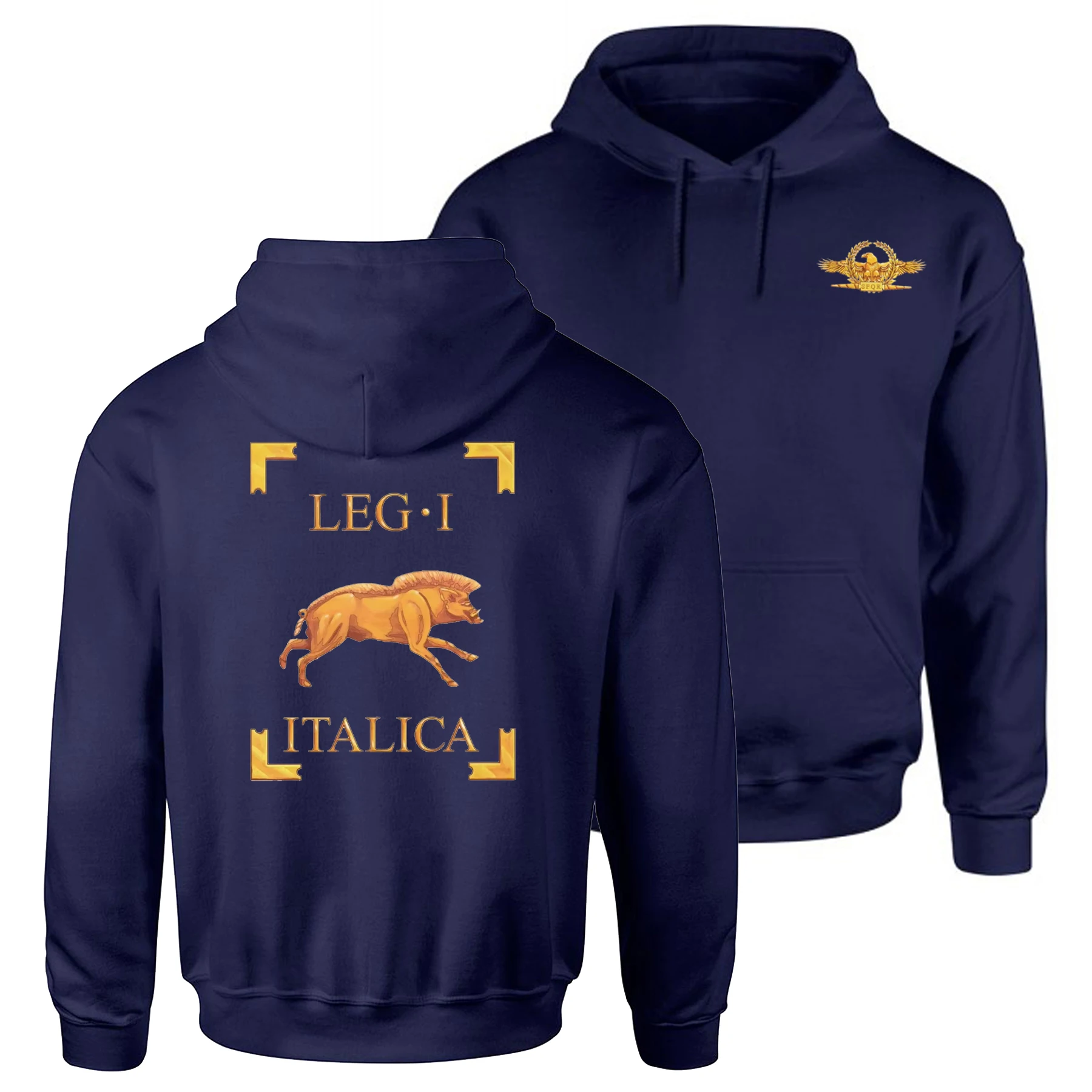 

LEG I Italica Vexillum 1st Roman Legion Boar Symbol Pullover Hoodie Comfortable Cotton Casual Mens Sweatshirt Fashion Streetwear