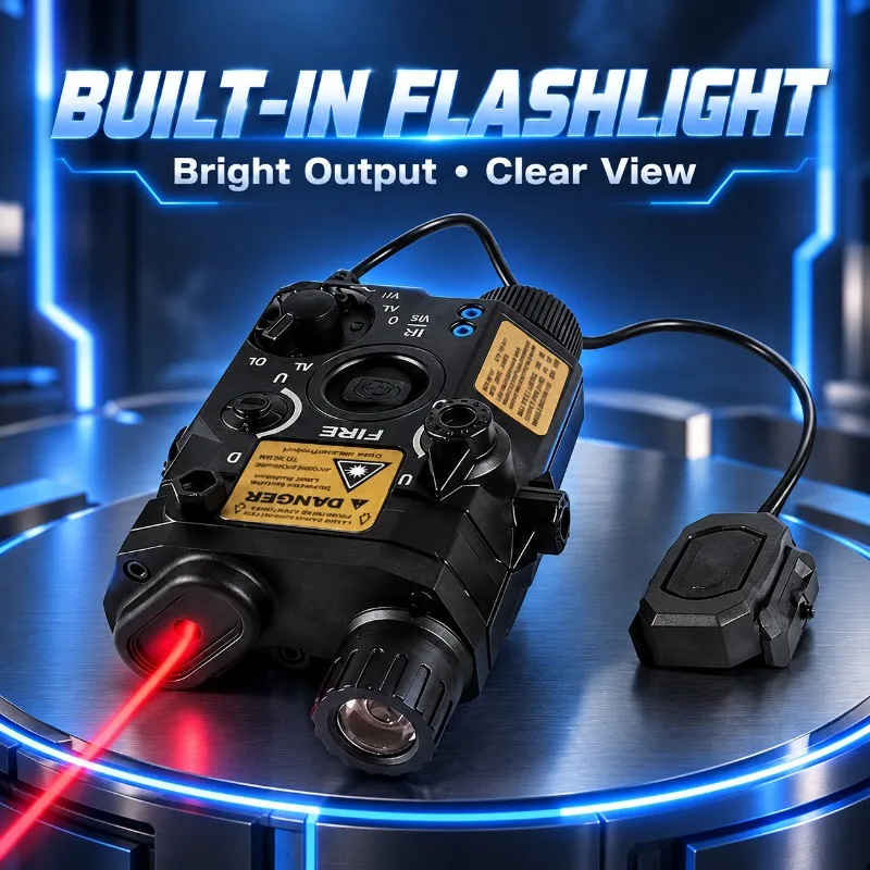 Multi‑Feature PEQ15 Shape Alloy Hobby Part, Built‑in Flashlight Beam Indicator with Remote Control
