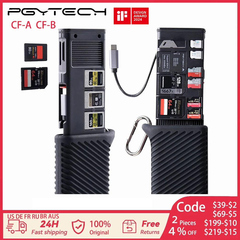 PGYTECH CFexpress устройство для чтения карт памяти, быстрое устройство чтения карт памяти USB Type-C для камер и смартфонов