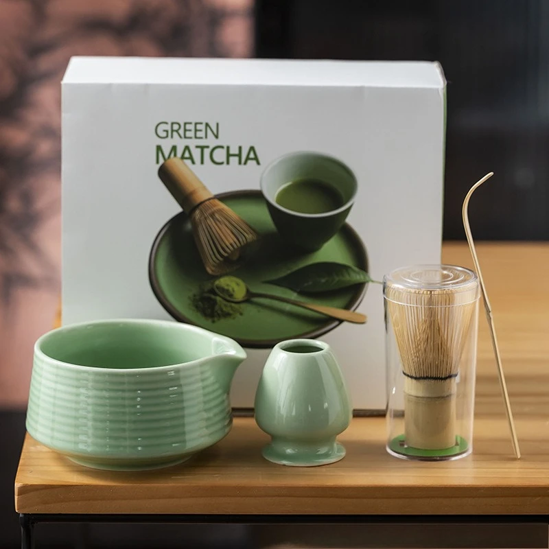 

5 in 1 Chasen Matcha Whisk Set Japanese Matcha Making Kit with Bamboo Whisk & Bowl Traditional Ceramic Gift Box for Tea Ceremony