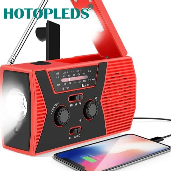 

EDC USB Phone Emergency Charger Solar Hand Crank Portable Weather Radio For Outdoor Charger Camping Equipment Survival Tool 8