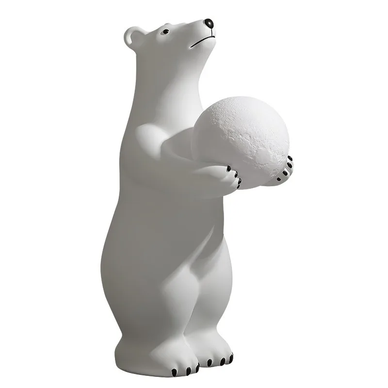 

Polar bear welcome large floor ornaments, decorative living room entrance home accessories
