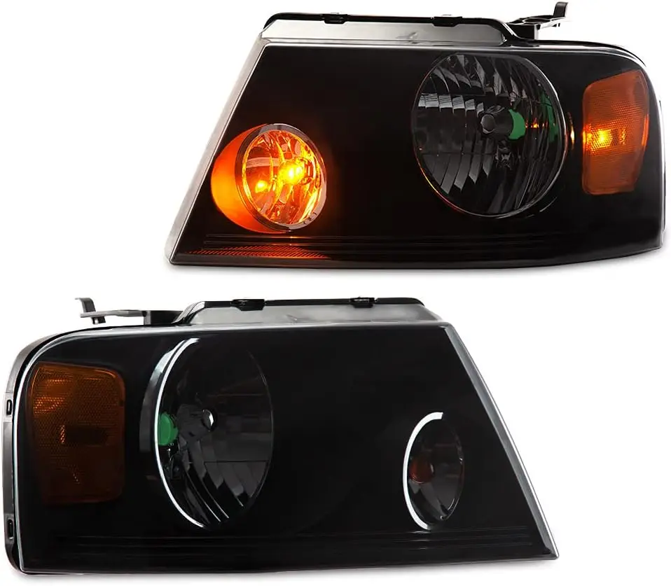 

Фары, совместимые с Ford F150 2006-2008 Ford F150 2006-2008, фара с бампером Lincoln Mark Lt 2004, хромированный галогенный корпус