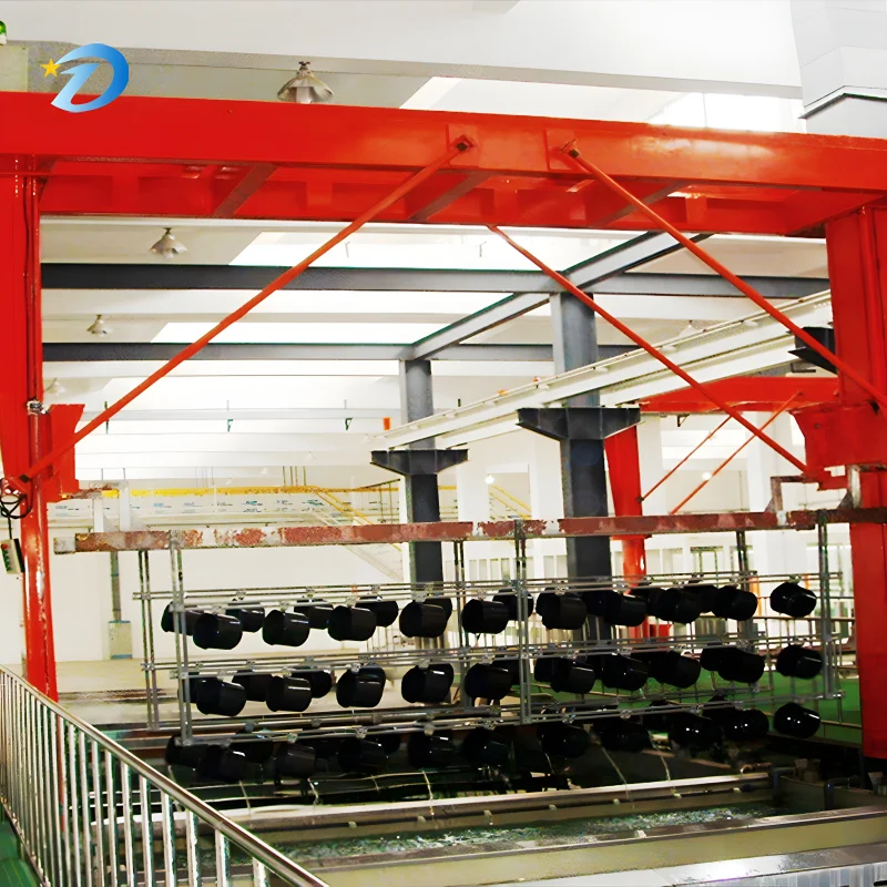 Lini Produksi Pelapisan Ruang Penyemprotan Bubuk Otomatis Peralatan Penyemprotan Bubuk Panci Anti Lengket Gantung Lini Elektroforesis